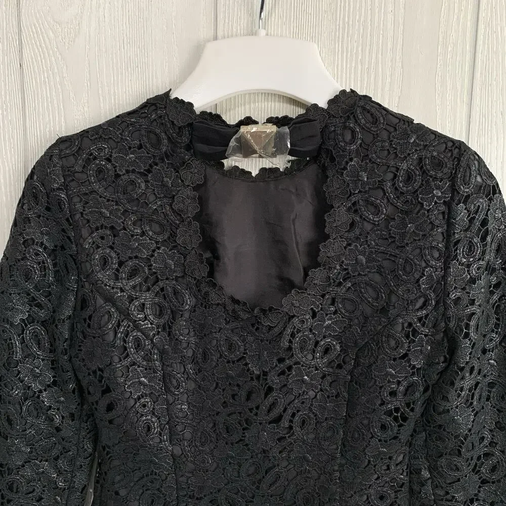 Kate Spade Quinn Black Lace All That Glitters Size 0 NWT